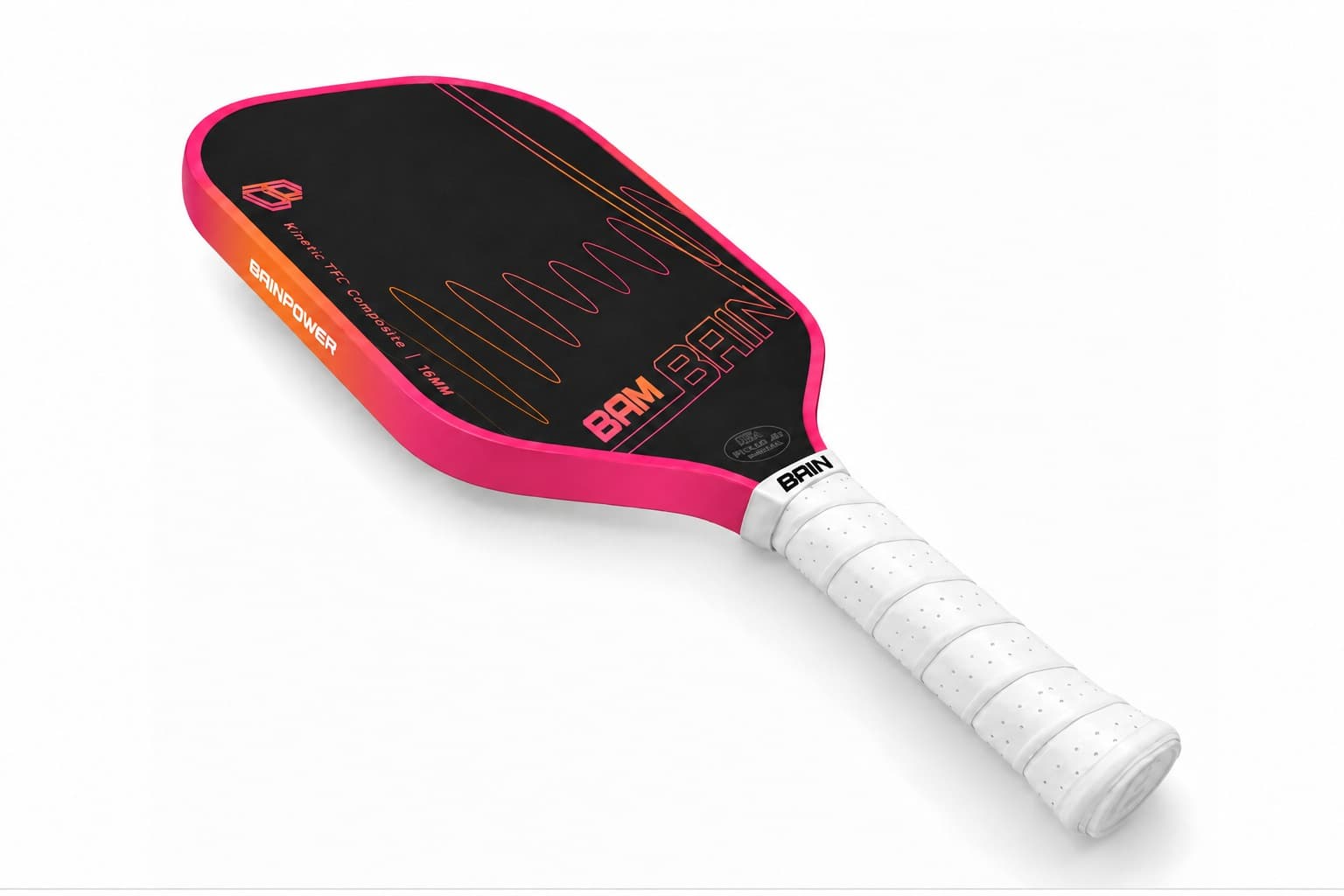 BAM paddle edge profile showing BainPower branding and 16mm core
